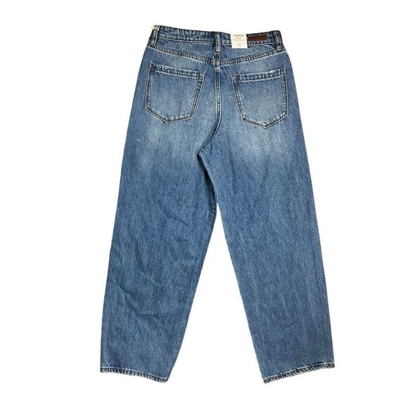 Blank NYC Jeans Women’s 27 Blue the baxter ribcage straight Button Fly Cropped - Picture 8 of 11